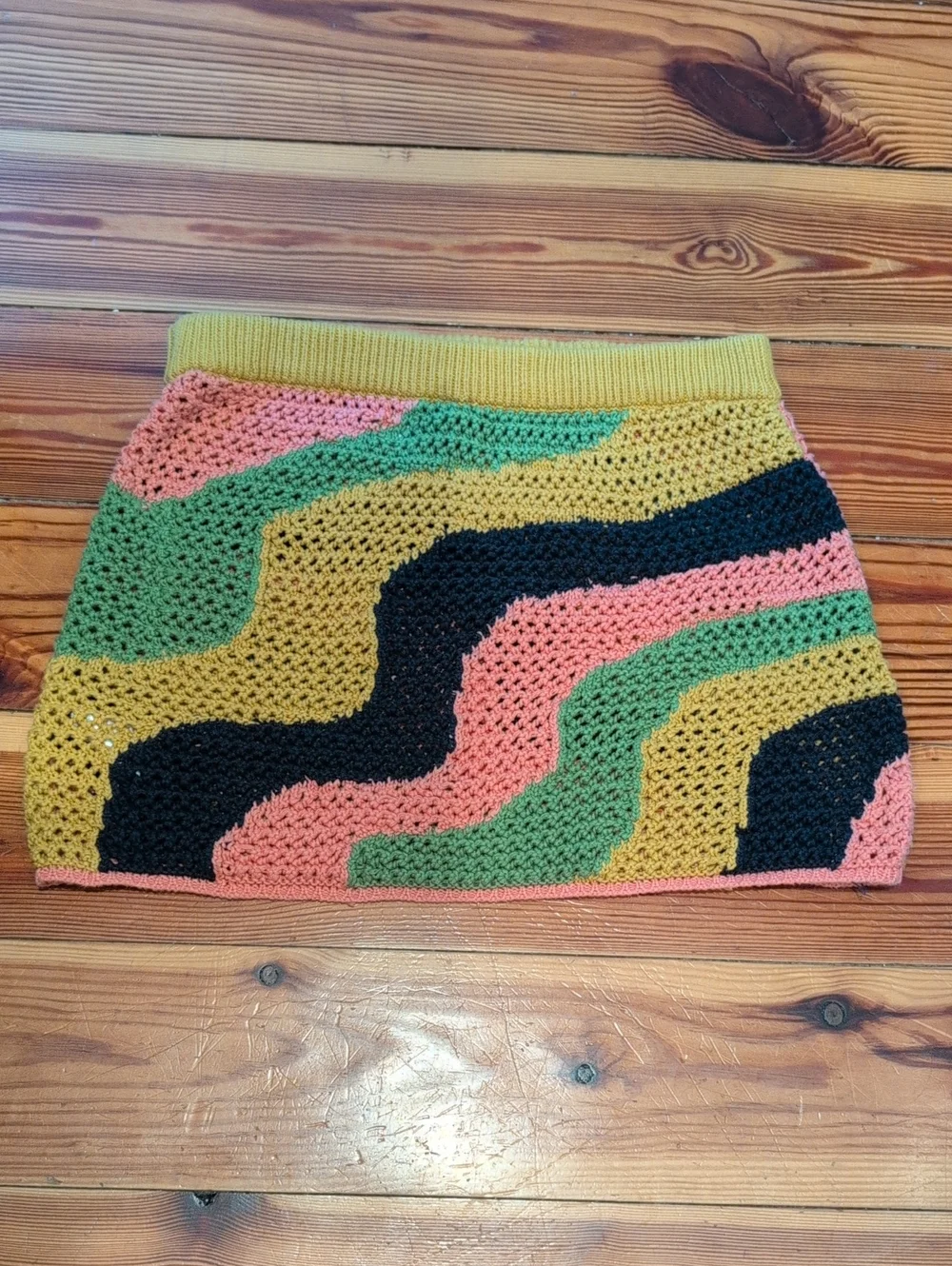 Free People Mila Crochet Mini Skirt Size M Cotton